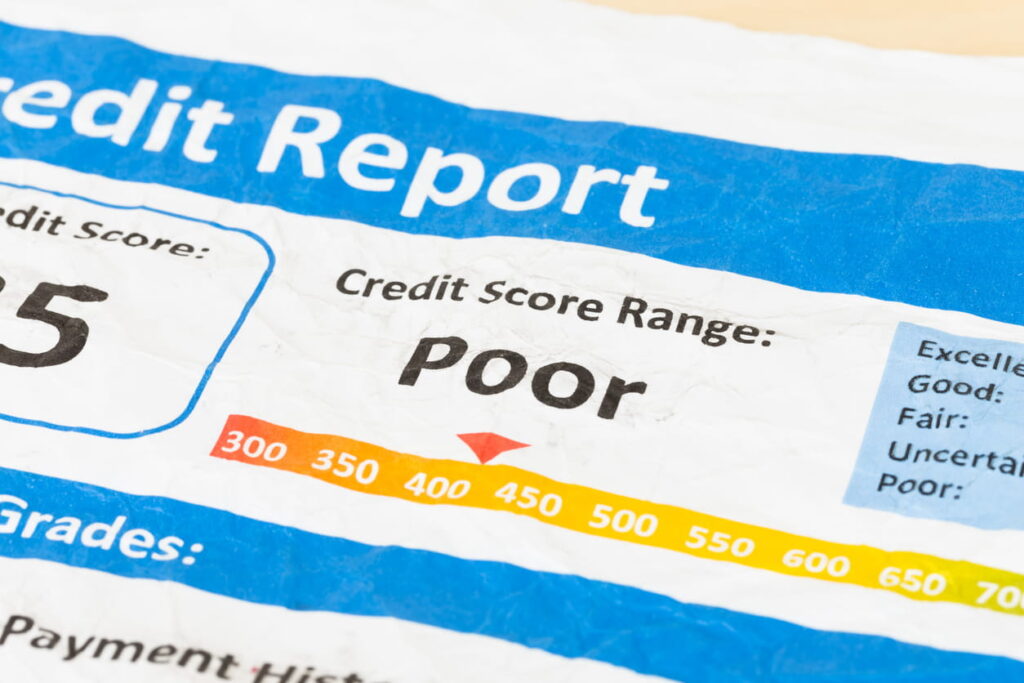 poor credit score report